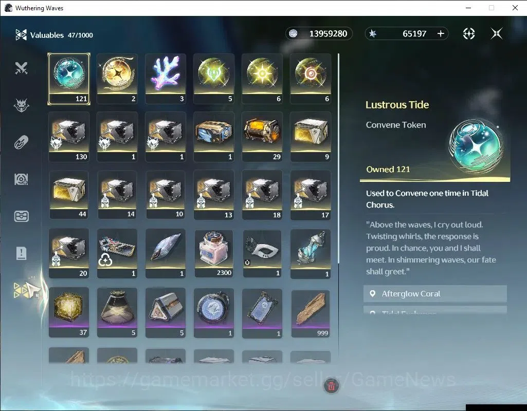 Wuthering Waves Accounts Others NA|UL 47|65k Astrite+121 Lustrous|Verina|Ready Gacha|Data Bank Lv 30|MC Female|Log 8