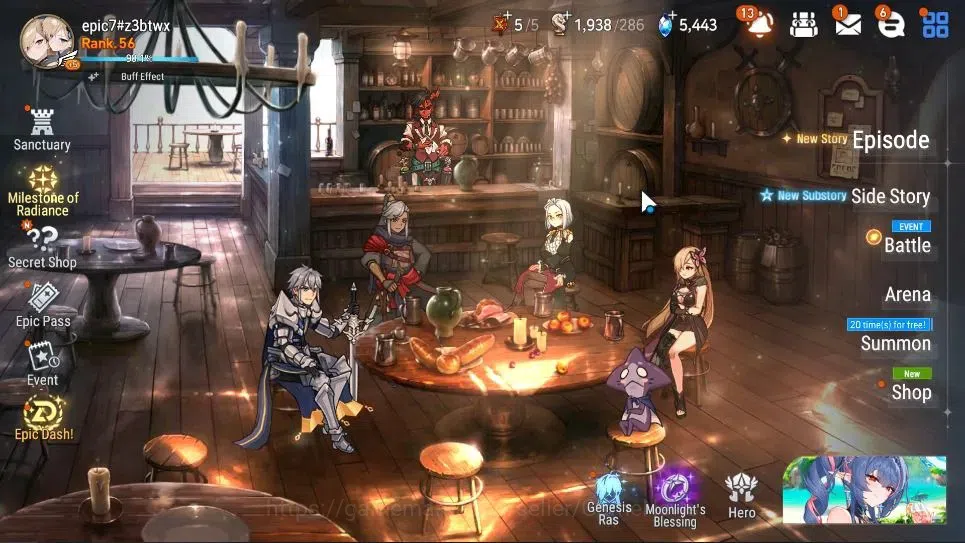 Epic Seven Accounts GLOBAL UnVerif|7 ML(Rhiana&Luc,SP Politis,TE Keyro image 1