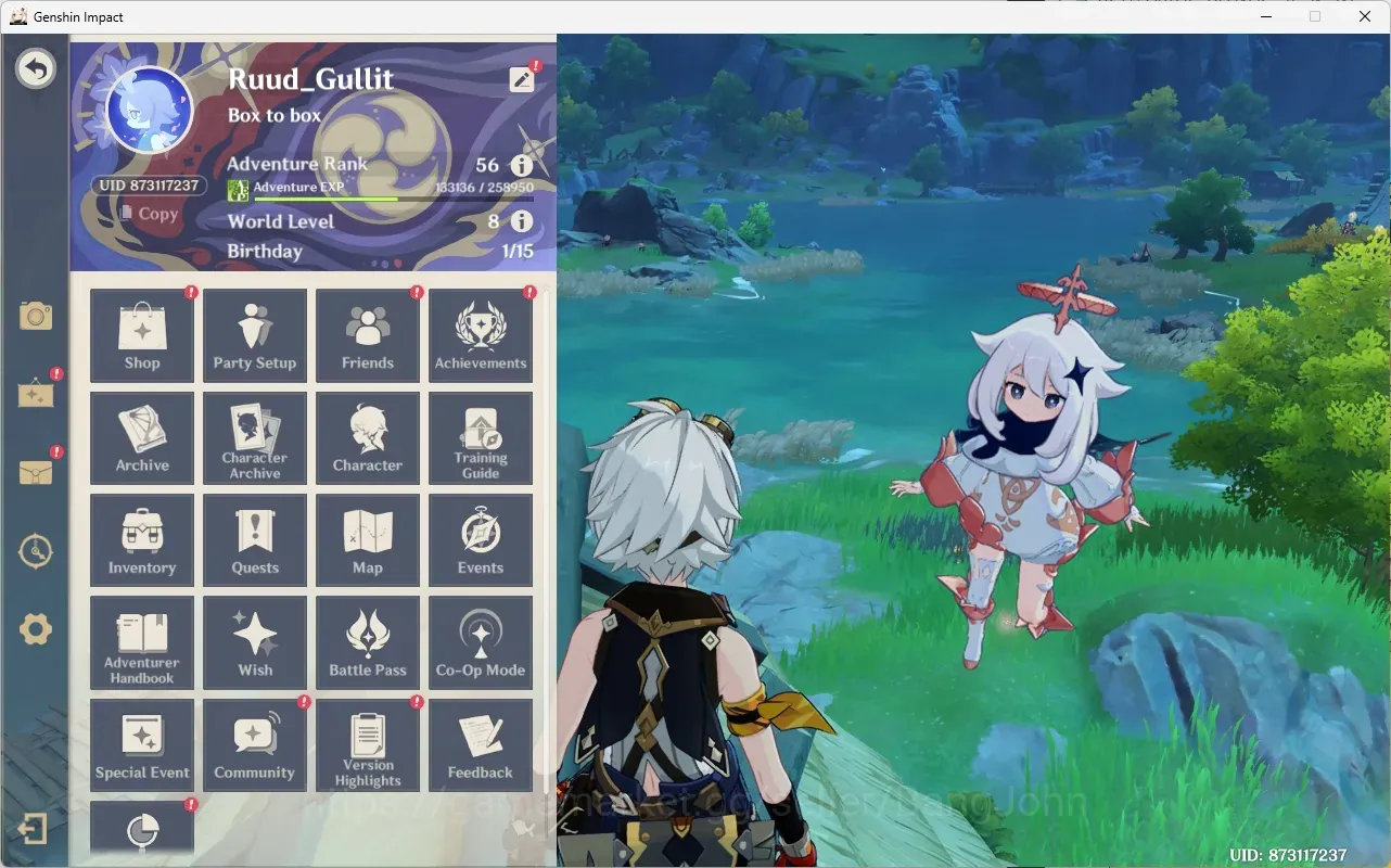 Genshin Impact Accounts Others ASIA |AR 56|8 Limit+4 Charstd|Wriothesley,Raiden Shogun,Nahida,Xiao|MC Male|1 (5*Wpn)Haran 1