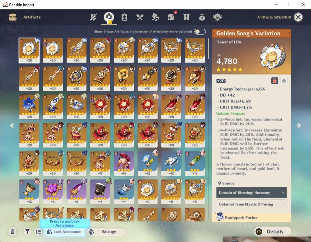 Genshin Impact Accounts Asia|AR 55|3 Limited +4(*5Weapon)|[(HutaoC3,Furina image 5
