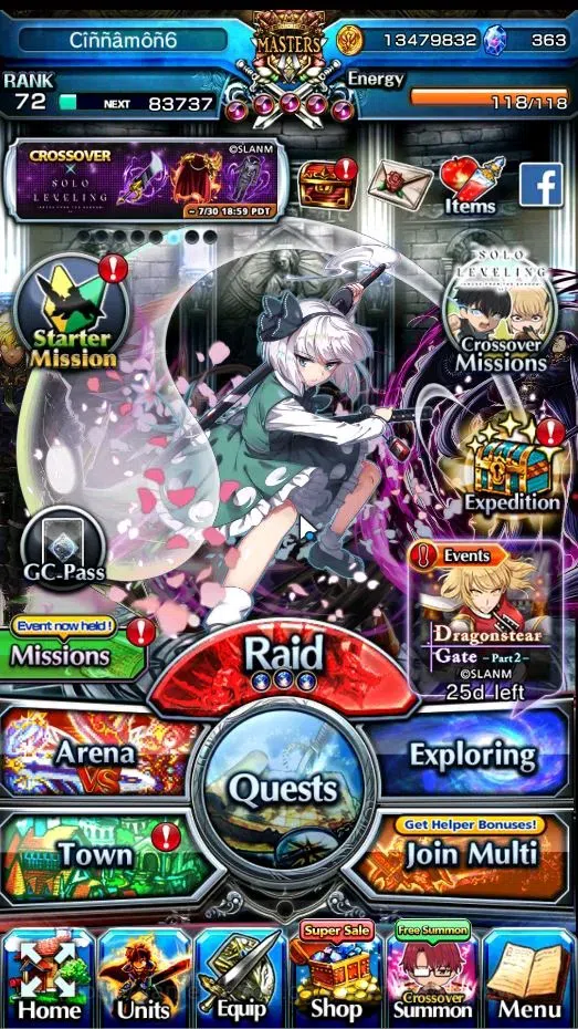Grand Summoners Accounts Global|Rank 72|15 Ascend+ 4 TW|(Y Kenpaku,Shizu,Ma image 1