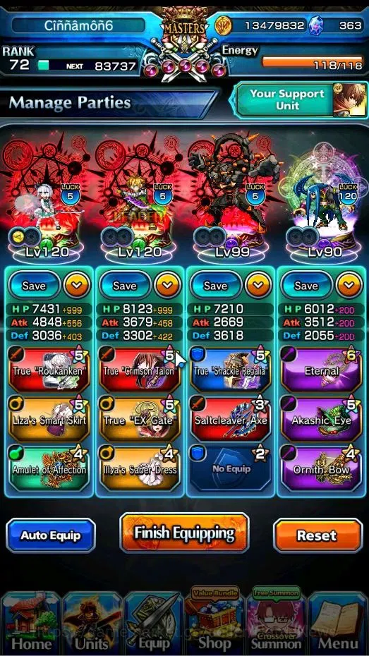 Grand Summoners Accounts Global|Rank 72|15 Ascend+ 4 TW|(Y Kenpaku,Shizu,Ma image 4