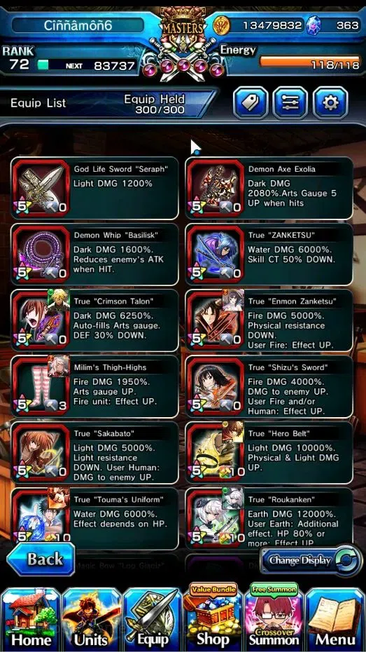 Grand Summoners Accounts Global|Rank 72|15 Ascend+ 4 TW|(Y Kenpaku,Shizu,Ma image 6