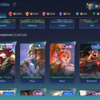 Mobile Legends: Bang Bang Accounts Collector Global|Hero 132|Skin 461|Legend Franco|Kishin Lance,Angela|CC