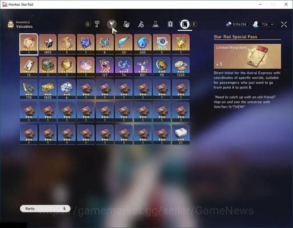 Honkai Star Rail Accounts Mid Game Asia|TL 60|11 11