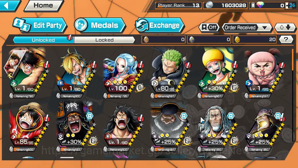 One Piece Bounty Rush Accounts Starter Global|5 EX|Marshal D.Teach,PB Kuzan,5Elders Saturn,4Emperor Luffy,Onigashima 4