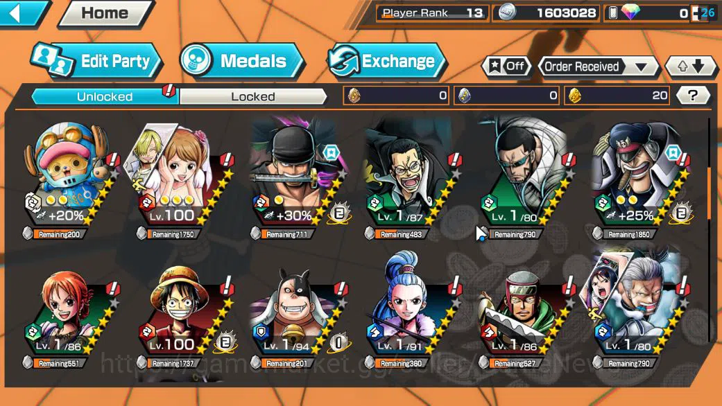 One Piece Bounty Rush Accounts Starter Global|5 EX|Marshal D.Teach,PB Kuzan,5Elders Saturn,4Emperor Luffy,Onigashima 5