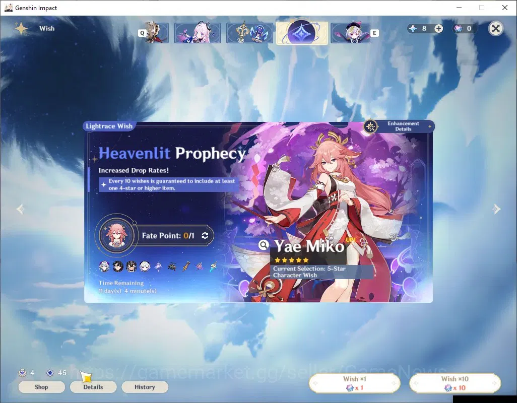 Genshin Impact Accounts Others ASIA|AR 54|Rate On|3 Limited + 2 (*5 Weapon)| Linnea, Lauma, Navia |Astral Vulture's 11