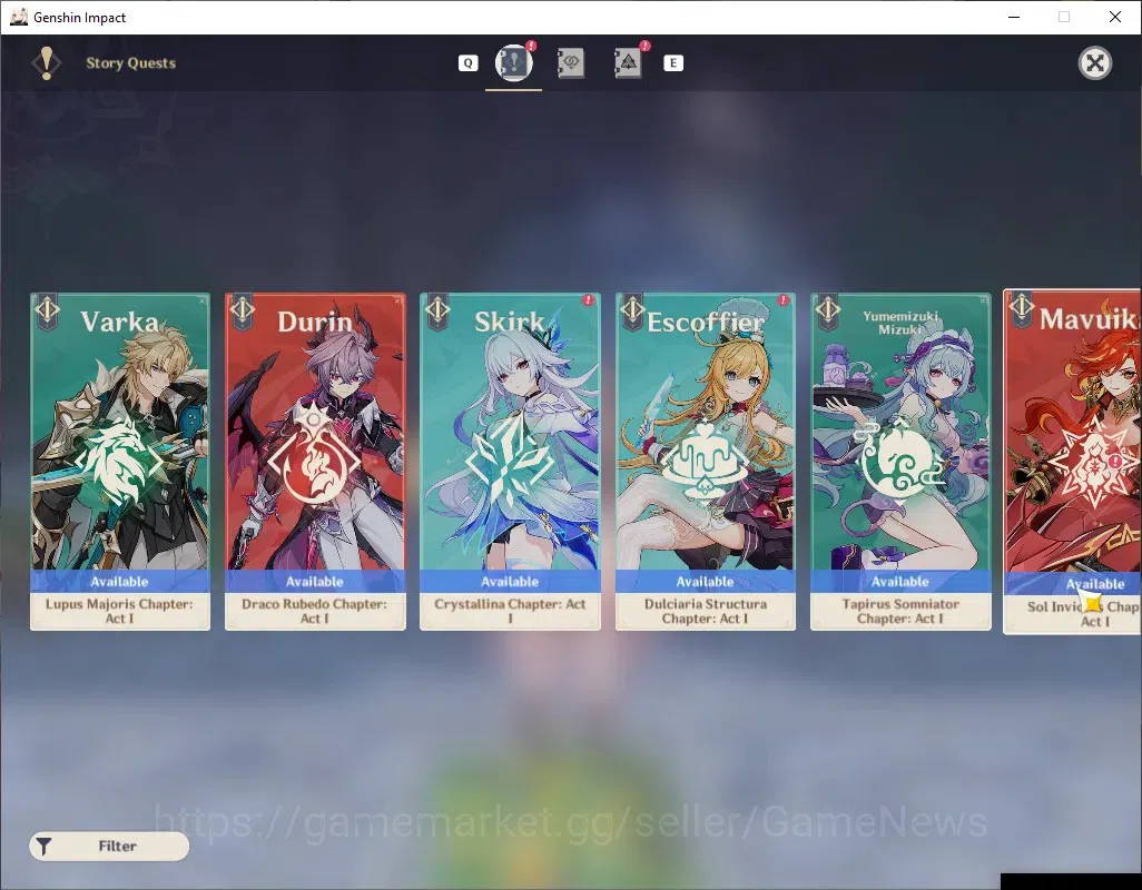 Genshin Impact Accounts Others ASIA|AR 54|Rate On|3 Limited + 2 (*5 Weapon)| Linnea, Lauma, Navia |Astral Vulture's 14