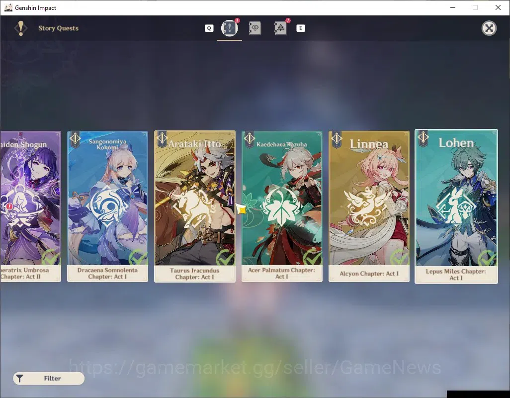 Genshin Impact Accounts Others ASIA|AR 54|Rate On|3 Limited + 2 (*5 Weapon)| Linnea, Lauma, Navia |Astral Vulture's 17