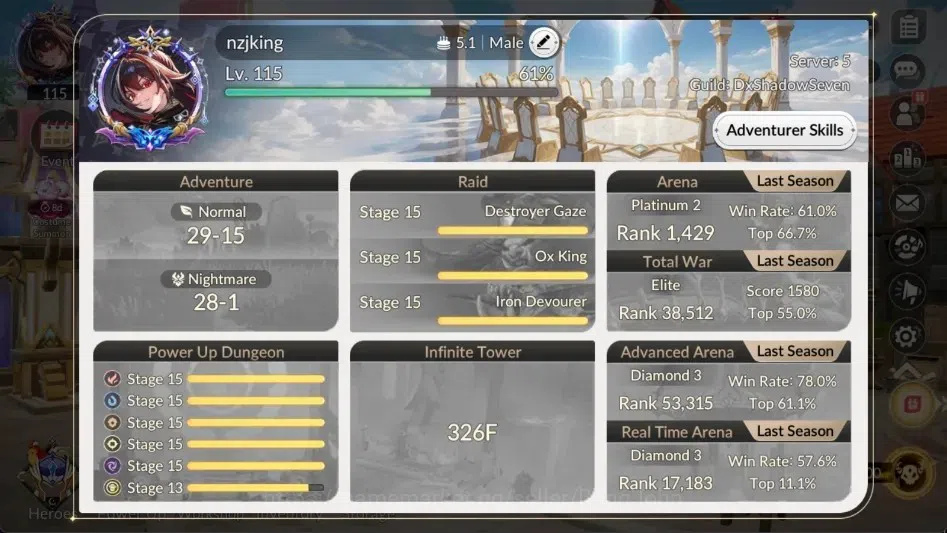 Seven Knights Re:Birth Accounts Global|FullEX7(FaiTC2,JuriTC2,GelindusTC2,MeliaTC1,RosieTC1)|45 1