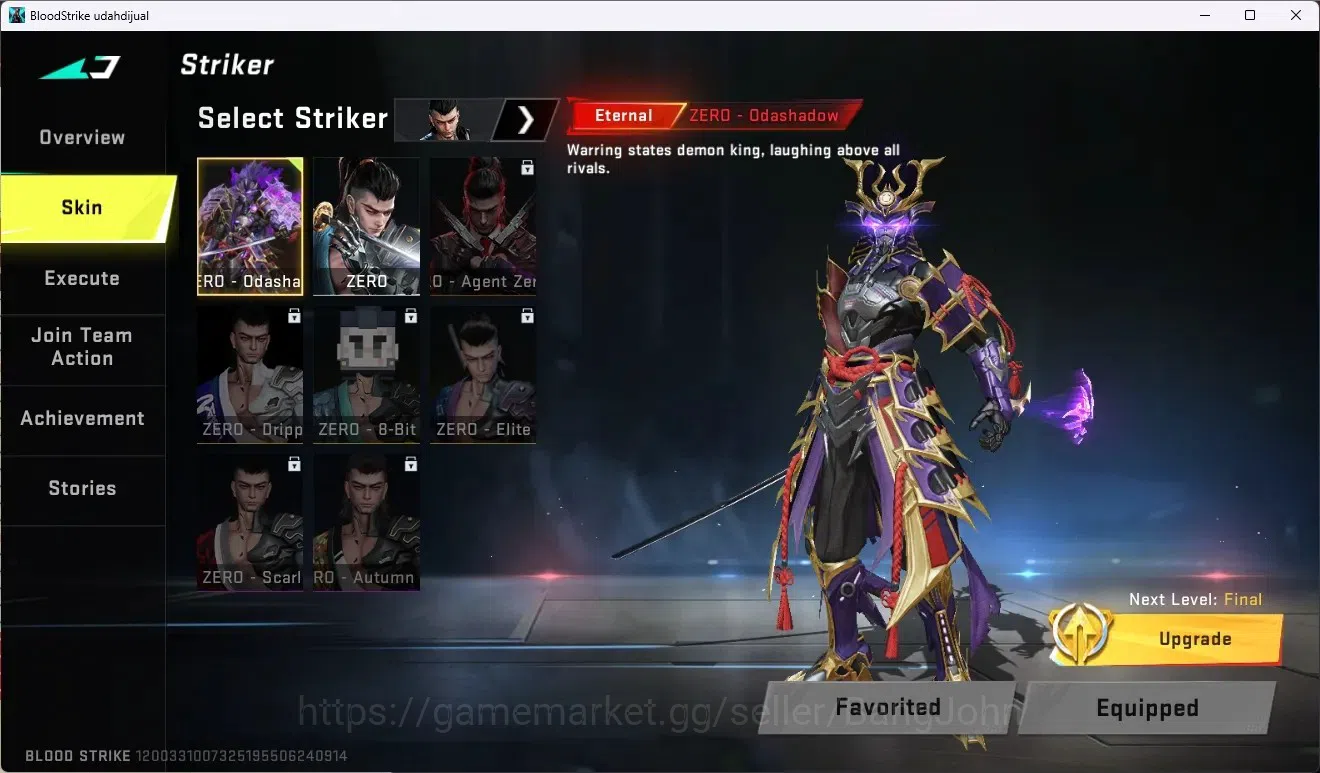 Blood Strike Accounts ASIA |Eternal Striker Zero-Odashadow|1 Limited Gun image 14