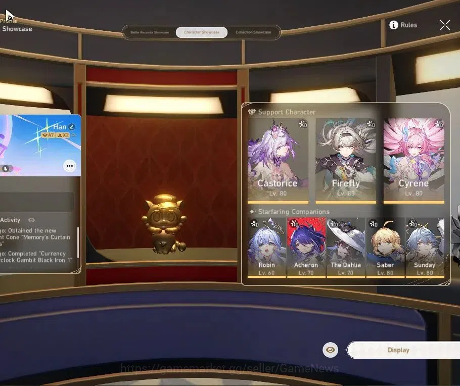 Honkai Star Rail Accounts Others Asia|TL 66|12 Limited|Saber+Sign,Castorice,Acheron,Cyrene,Fu Xuan,Firefly,Dante,Sunday,The 2