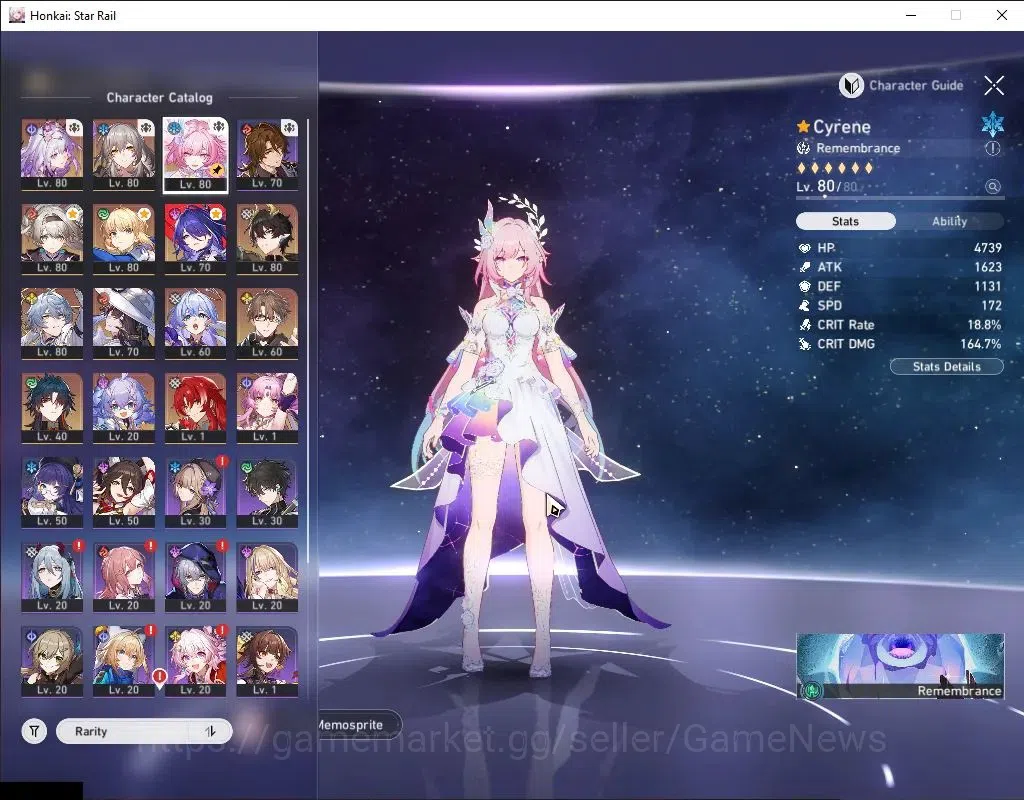 Honkai Star Rail Accounts Others Asia|TL 66|12 Limited|Saber+Sign,Castorice,Acheron,Cyrene,Fu Xuan,Firefly,Dante,Sunday,The 4