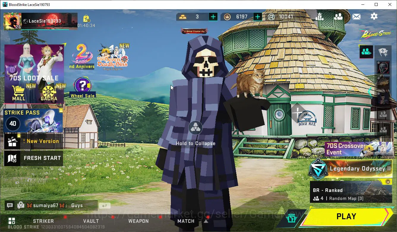Blood Strike Accounts ASIA|Collab SDS M4A1-Demon,AK47-Sacred Axe Rhitta| image 1