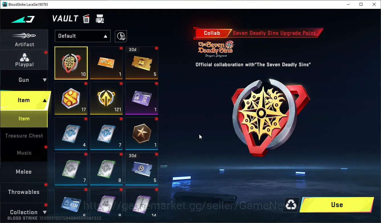 Blood Strike Accounts ASIA|Collab SDS M4A1-Demon,AK47-Sacred Axe Rhitta| image 12