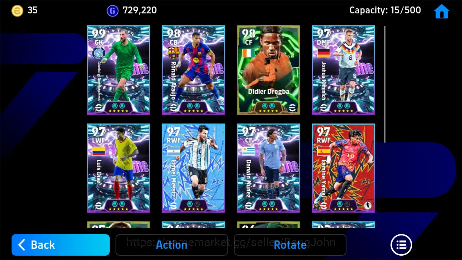 eFootball Accounts Mobile|PW 3166|Gianluigi Donnarumma ShowT,Ronald A image 2