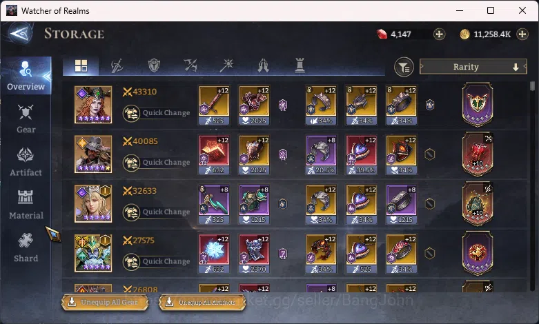 Watcher of Realms Accounts Global 60xx|Power 600k 2 Lord(Morrigan Laya)|4k Di image 7