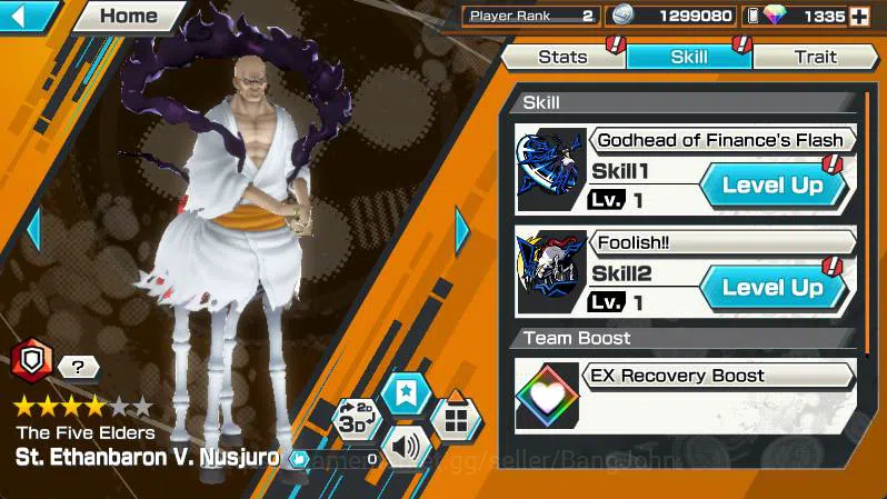 One Piece Bounty Rush Accounts GLOBAL | 2 EX | RD 1335 | Nusjuro, Shanks | Log Ba image 5