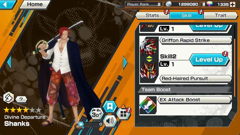 One Piece Bounty Rush Accounts GLOBAL | 2 EX | RD 1335 | Nusjuro, Shanks | Log Ba image 6