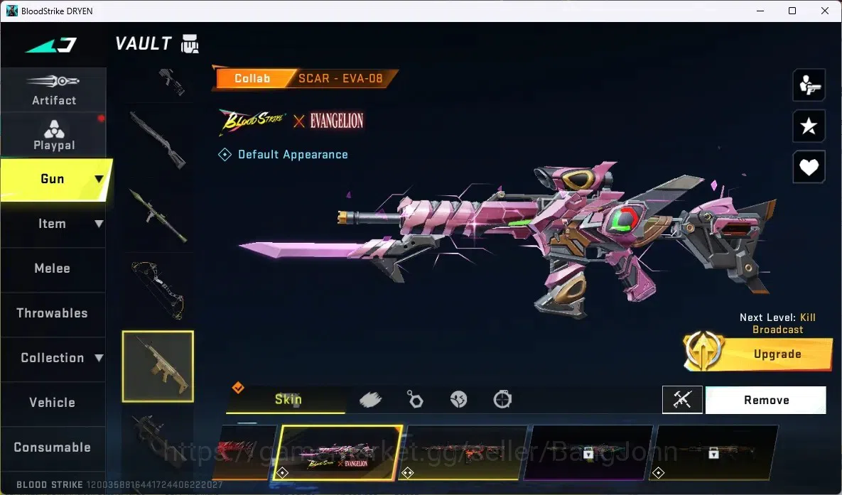 Blood Strike Accounts ASIA |2 ETERNAL: AUG,UZI | 3 AOT 2 EVA 1 7DS GUNS  image 11