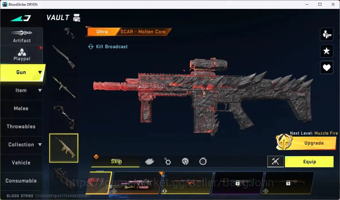 Blood Strike Accounts ASIA |2 ETERNAL: AUG,UZI | 3 AOT 2 EVA 1 7DS GUNS  image 12