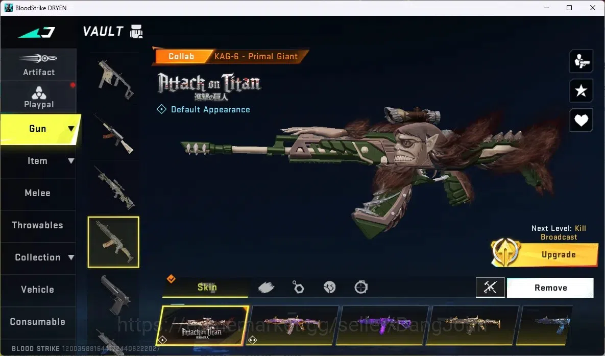 Blood Strike Accounts ASIA |2 ETERNAL: AUG,UZI | 3 AOT 2 EVA 1 7DS GUNS  image 8