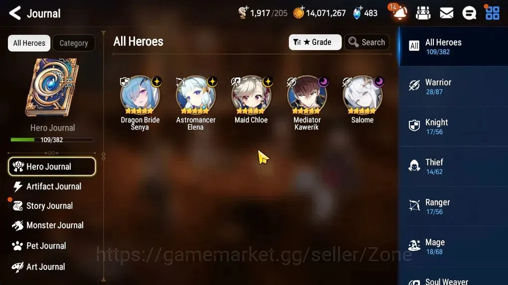 Epic Seven Accounts Starter Global|Starter 5ML (Salome, DBSenya, AElena, MChloe, MKawerik)|PoH+Bless ON|Stove Unverif(ES724Z) 1