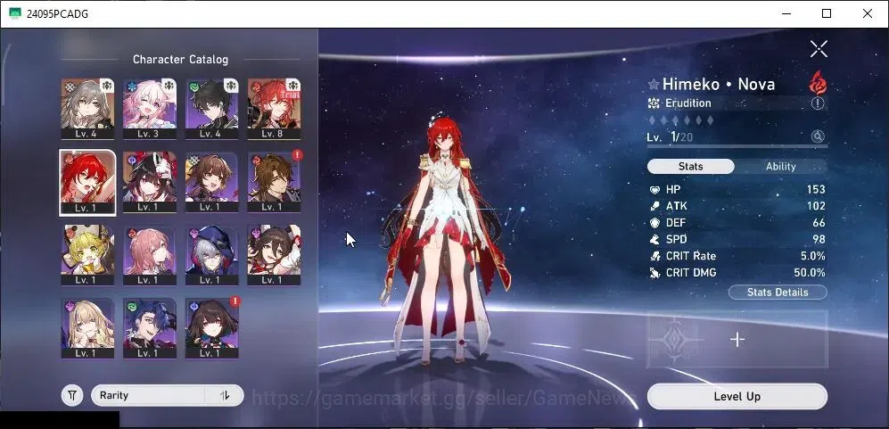 Honkai Star Rail Accounts Starter ASIA |TL 4|2 Limited| Himeko Nova, Sparkle |1 Golden Companion|Prologue|Female MC|Take 1