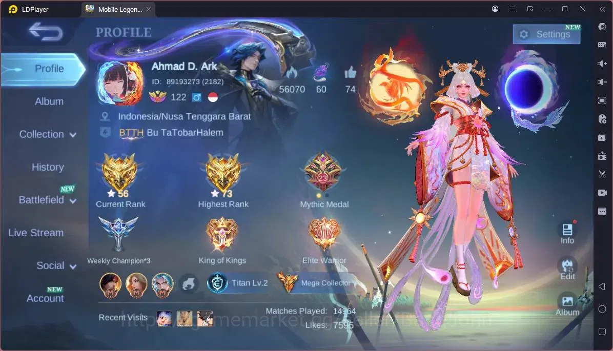 Mobile Legends: Bang Bang Accounts GLOBAL Hero 132 Skin 476|Legend Gusion,Lunox|JJK X image 15