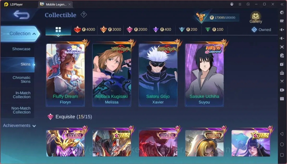 Mobile Legends: Bang Bang Accounts GLOBAL Hero 132 Skin 476|Legend Gusion,Lunox|JJK X image 5