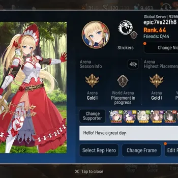Epic Seven Accounts Starter Global Unverif|12ML(LQC,Notos,Lisette,LWP,Arby Vildred,Etc.)|PoH+Bless ON|Arena Gold I|Ep5