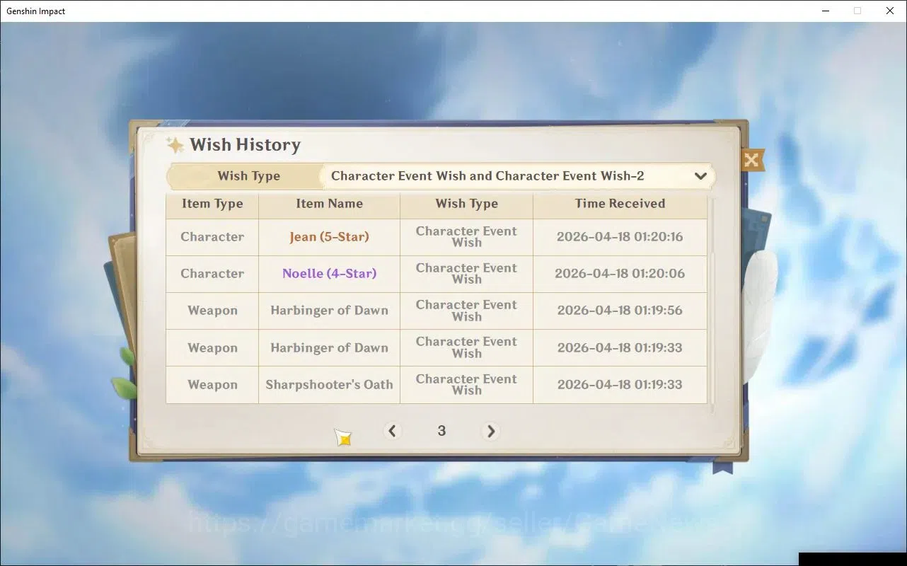 Genshin Impact Accounts Mid Game ASIA|AR 57|Free HSR|8 Limited 4(*5 Weapon)|Ayaka+Sign,Yelan C1,Hu Tao 13