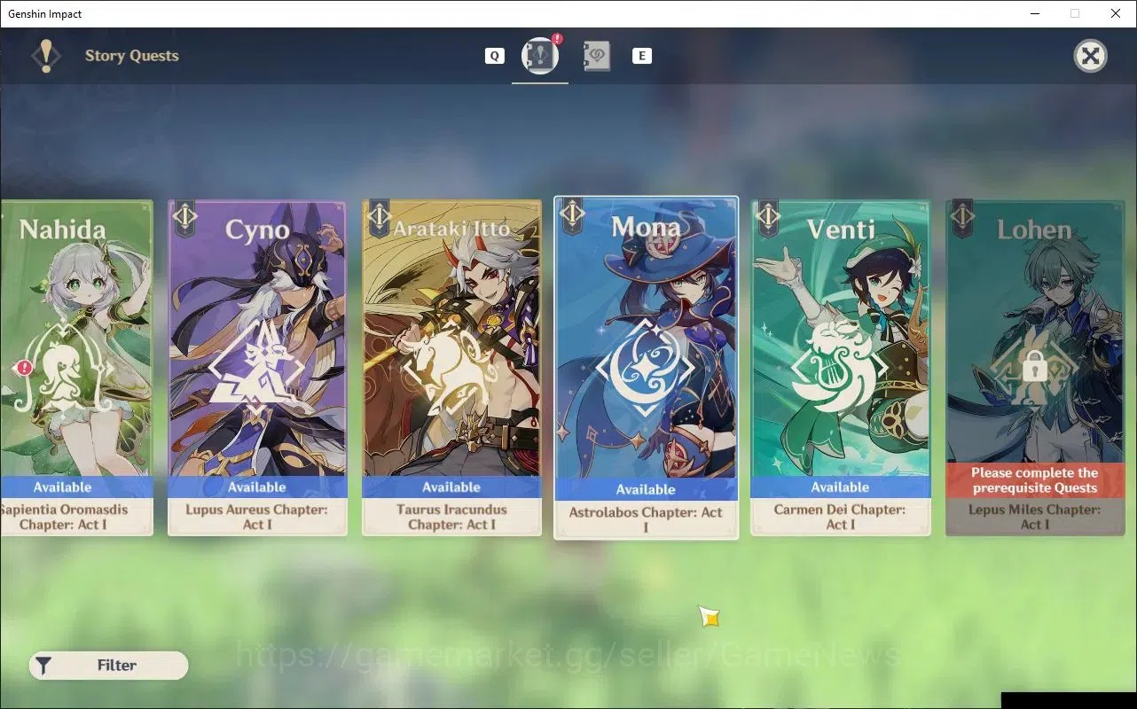 Genshin Impact Accounts Mid Game ASIA|AR 57|Free HSR|8 Limited 4(*5 Weapon)|Ayaka+Sign,Yelan C1,Hu Tao 19