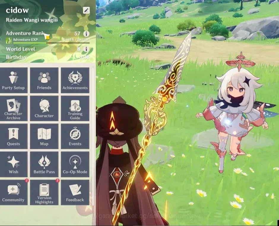 Genshin Impact Accounts Mid Game ASIA|AR 57|Free HSR|8 Limited 4(*5 Weapon)|Ayaka+Sign,Yelan C1,Hu Tao 2