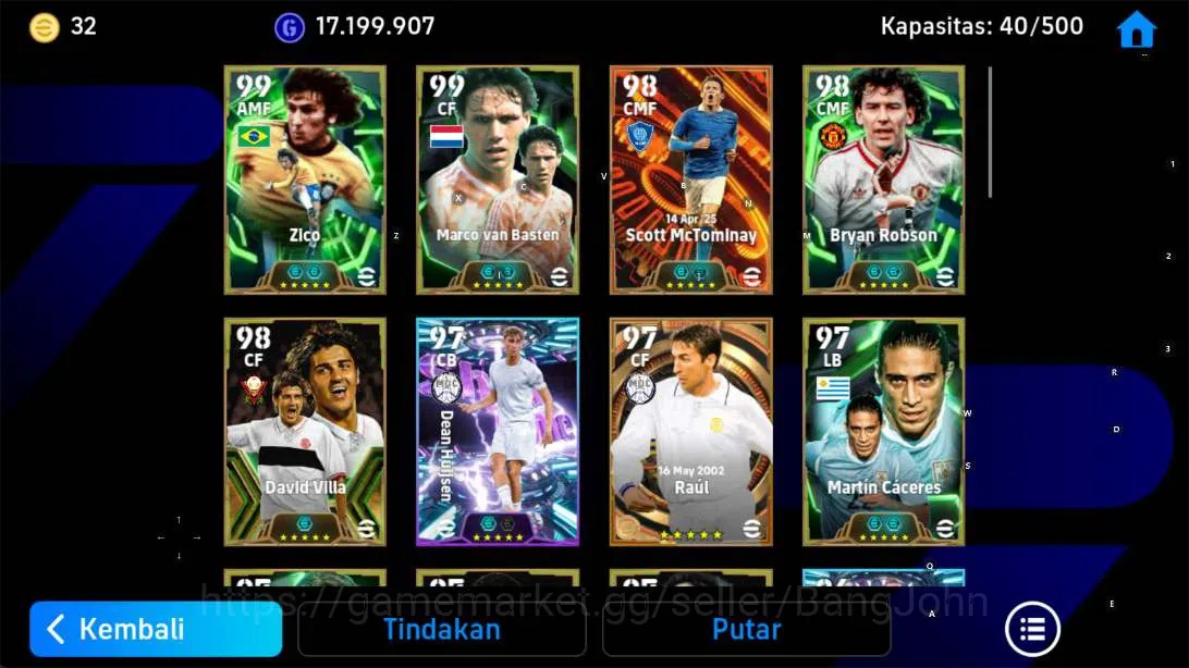eFootball Accounts Android|power 3172 | epic zico, showtime SCOTT mct image 2