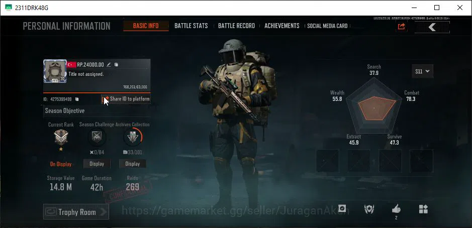 Arena Breakout Starter [MOBILE] Lv30|SV 14M|CV 10M|MPX Contour,MP5 Forest image 1