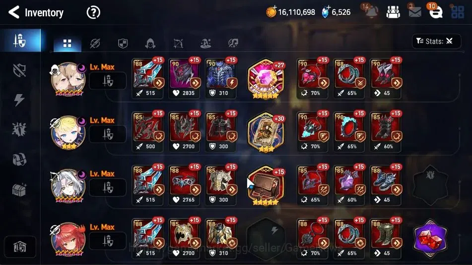 Epic Seven Accounts High-End GLOBAL UnVerif|16 ML(Schol Nurse Yulha,RnL,ZIO,Harseti,Etc)+PByblis,Abys Fumyr,Estele,rinak|TOP 18