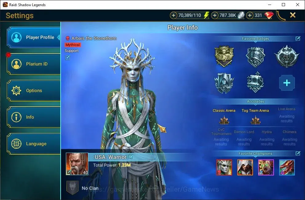 Raid: Shadow Legends Accounts Mid-Game Lv40 1,2M Power|2 Mythic(Arbais,Androc)|25 2