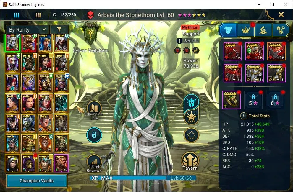 Raid: Shadow Legends Accounts Mid-Game Lv40 1,2M Power|2 Mythic(Arbais,Androc)|25 4