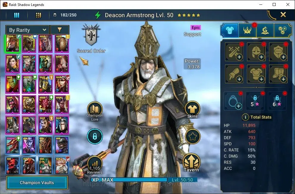 Raid: Shadow Legends Accounts Mid-Game Lv40 1,2M Power|2 Mythic(Arbais,Androc)|25 5