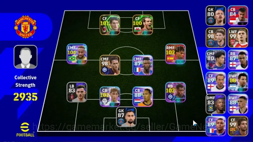 eFootball Accounts Legends & Iconic Players Android|6 Show Time Marc Neymar Jr,Dean Huijsen,Denzel Dumfries,Lamine Yamal|2 1