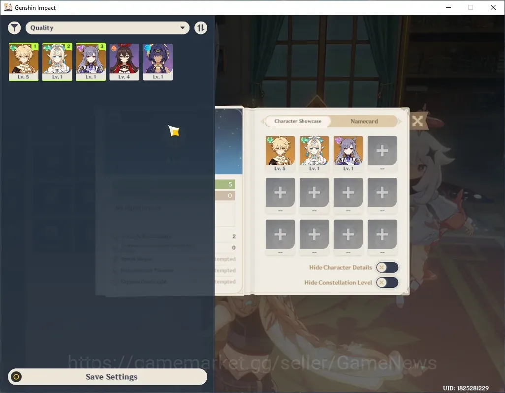 Genshin Impact Accounts Starter ASIA|AR 5|Fresh Starter|1 Limited (Vesna) + 1 Standard (Keqing)|BD Unset|Fresh Story & Main 1