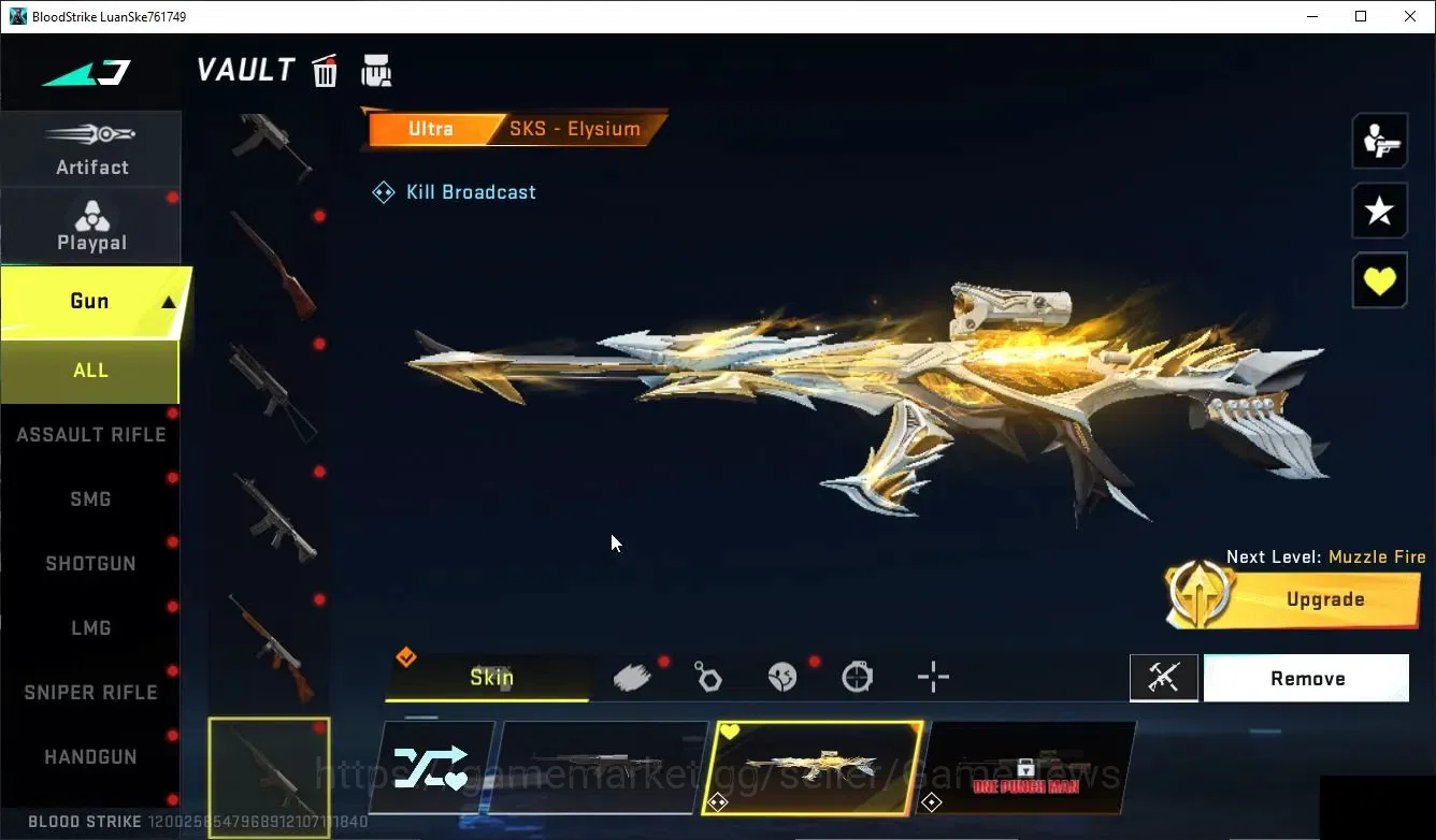 Blood Strike Accounts High-End ASIA|3 ULTRA Striker (HANK-PITCH STRIKE)+SKS-Elysium,M700|3 Legends Guns|NetEase(BLS5445) 6