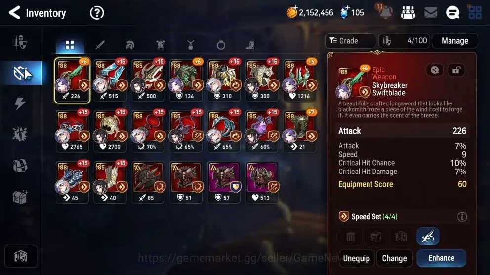Epic Seven Accounts Starter GLOBAL UnVerif|New Era|3 ML (NC Landy,LQ Charlotte,etc)+Tenebria,Tamarine,Fenne,Fenris,etc|7,9k 14