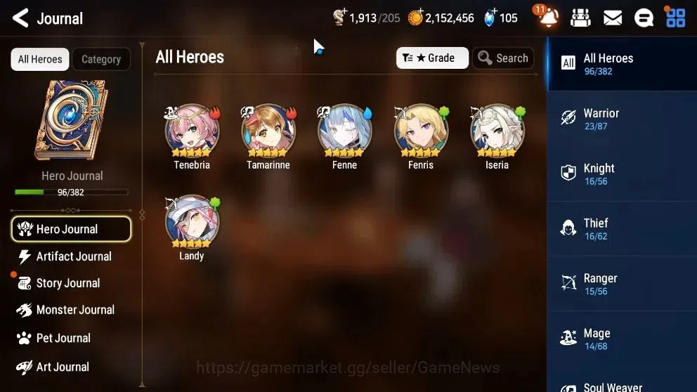 Epic Seven Accounts Starter GLOBAL UnVerif|New Era|3 ML (NC Landy,LQ Charlotte,etc)+Tenebria,Tamarine,Fenne,Fenris,etc|7,9k 7