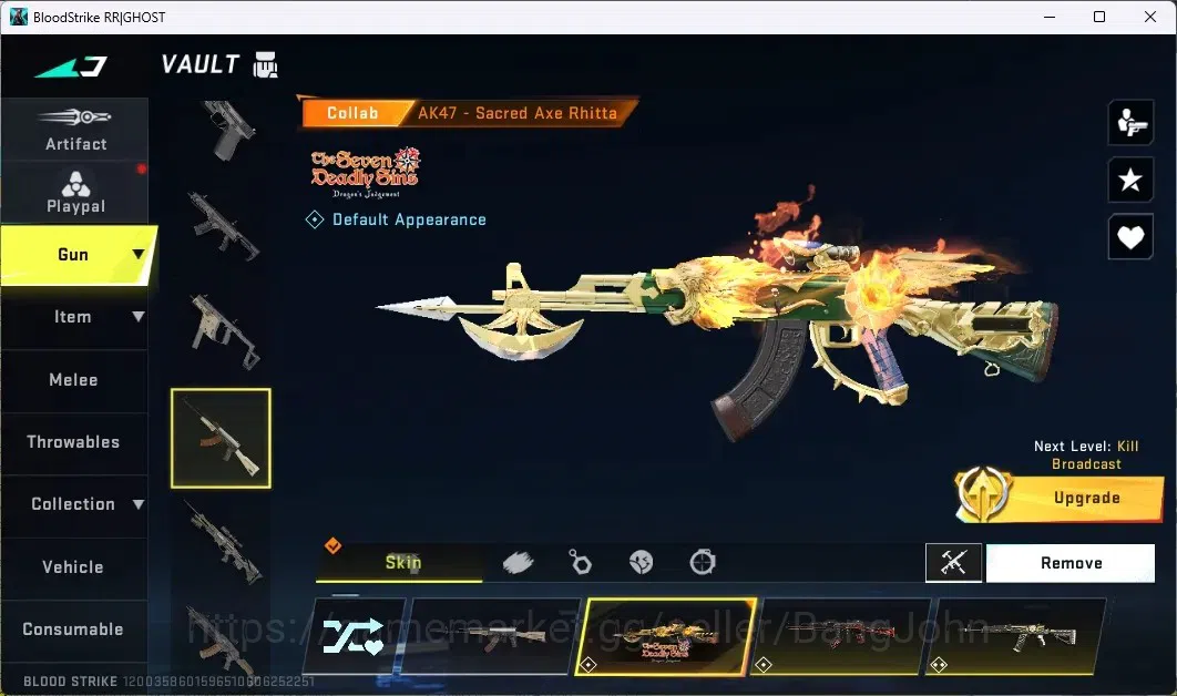 Blood Strike Accounts ASIA | COLLAB GUNS (3 7DS, 3 AOT, 2 EVANGELION)|19 image 8