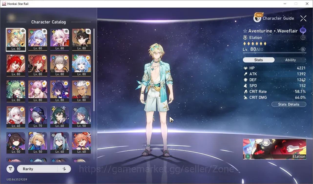 Honkai Star Rail Accounts Others ASIA|TL67|10 Limit Char+Sign (Archer,Aventurine,Himeko (Nova),Dan 1
