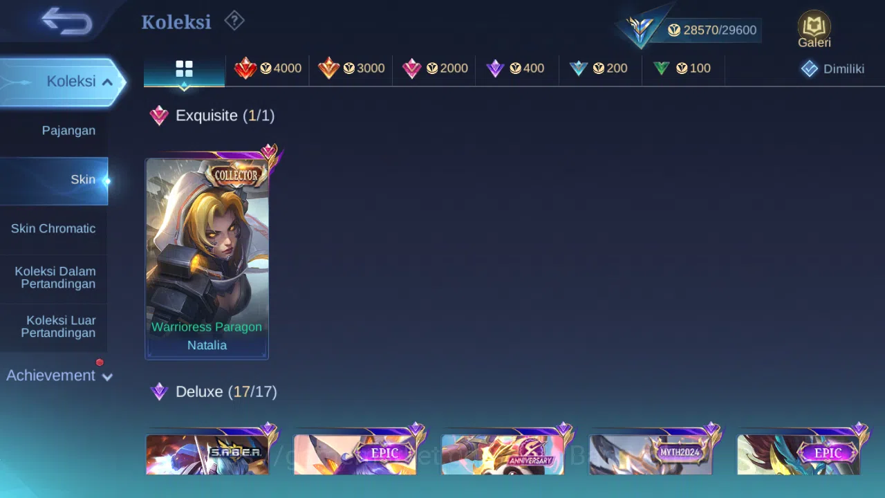 Mobile Legends: Bang Bang Accounts Hero 60 Skin 145 | CC Natalia | Lunar Change | Cre image 2