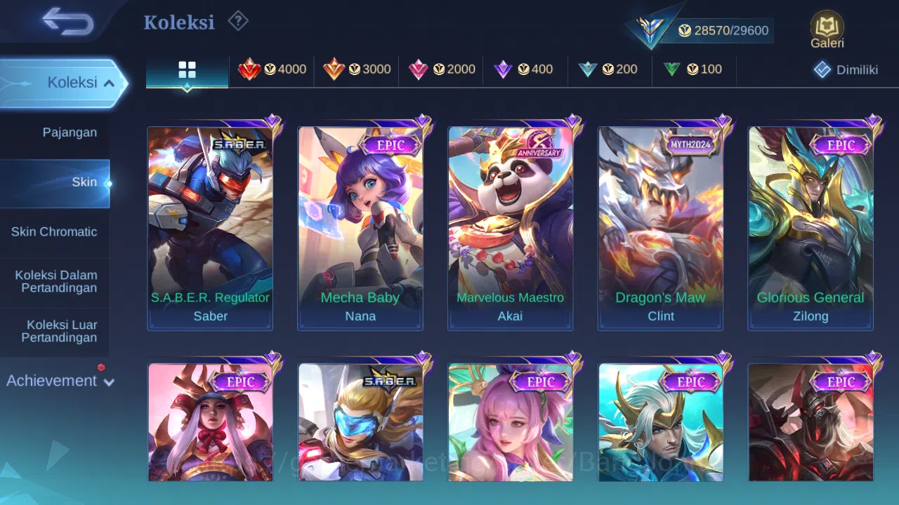 Mobile Legends: Bang Bang Accounts Hero 60 Skin 145 | CC Natalia | Lunar Change | Cre image 3